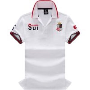 Men’s Polo Shirt Classic Switzerland Popular 100% Cotton Embroidery Short Sleeve Sports Collar T-shirt Oversized US Size XS-7XL