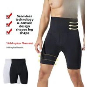 Body Sculpting Pants Men’s High Waist Belly and Hip Lift Seamlesssweatpants Tight Breathable Shaping Five-point Waist Pants Vest