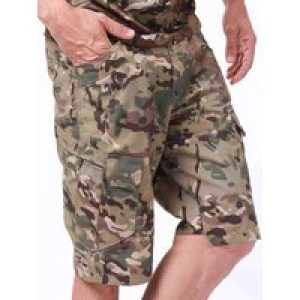 Men Loose Fit Cargo Shorts With Pockets Outdoor Cargo Shorts No Belt Tactical Quick Dry Pedal Pusher Pants For Male Ropa Hombre