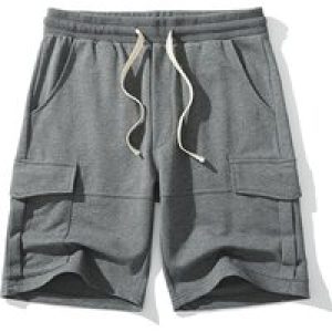 Summer European 250GSM Heavyweight Oversized 100% Cotton Workwear Shorts – Multi-Pocket Relaxed Casual 5-Inch Athletic Shorts