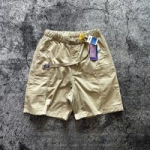 American Vintage Workwear Shorts – Japanese Purple Label Repro Men’s Elastic Waist Cargo Shorts (Minimalist Solid Color)