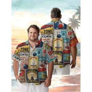 Men’s Plus Size Hawaiian Shirts Vintage Bowling Pattern,Premium Comfort Youth Clothes,Y2K Tops