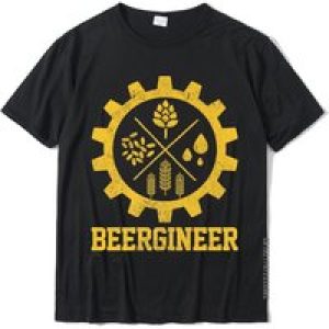 Beergineer Homebrew Home Brewing Craft Beer Brewer Gift T-Shirt Tshirts Tops Tees Brand Cotton Fashionable Crazy Men