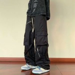 Spring Summer Baggy Multi Pocket Straight Cargo Pants for Men Designer High Quality Cheapest New in Y2k Vintage Emo Trousers Man