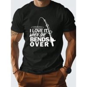 Men’s Summer Slogan Print Round Neck Short Sleeve Casual T-Shirt