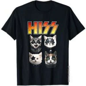HISS Funny Cat Shirt Hiss Shirt Cat Lover T-Shirt Hiss Cat Fitness Top T-Shirts T Shirt For Men Cotton Chinese Style T Shirts