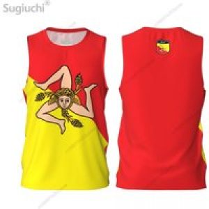 Custom Name Number Sicily Sicilia 3D Flag Sports T-shirts Men Clothing Breathable For Basketball Running Fitness T shirt