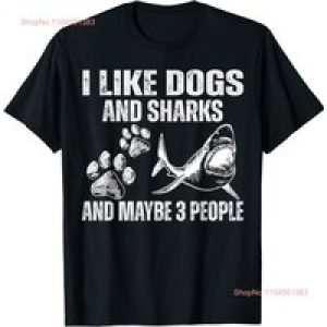 I like dogs and sharks and maybe 3 people T-Shirt Hoodie