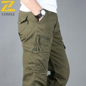 Men’s Workwear Cargo Pants Relaxed Straight Leg Durable Utility Trousers Outdoor Ready Casual Autumn Essential Breathable Pants