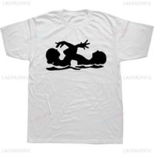 Hot Sale Funny Synchronized Swimming Graphic Printed T Shirts Streetwear Short Sleeve Summer Swimmer T-shirt Y2k Mens Clothing