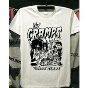 Rock on the Moon Cramps Band White T Shirt Cotton JK491