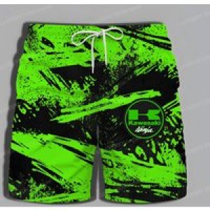 2025 New Kawasaki Fashion Cool Pattern Men’s Clothing Casual Shorts Street Pull Back High Rate Sports Shorts Exquisite