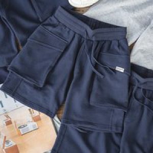 Maden Men’s Japanese P44 Knitted Shorts Large Pockets Sports Amekaji Short Pants Summer Uncle Fu Workwear Tactical Cargo Shorts