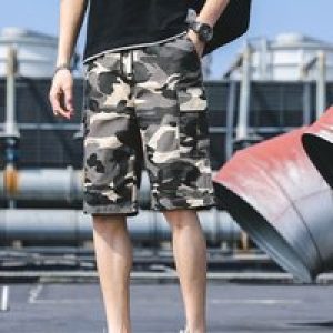 Short Pants for Men Cotton Baggy Mens Cargo Shorts Camouflage Wide Big and Tall Vintage Beautiful Japanese Street Style Strech