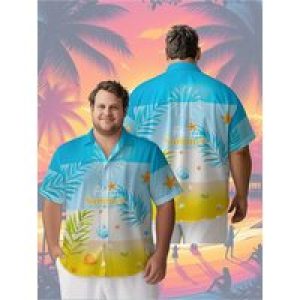 Men’s Plus Size Hawaiian Shirts Summer Beach Party Pattern,New in Summer Fashion Tops,Hip Hop Rock Streetwear