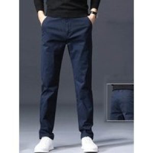 Men’s Casual Business Pure Cotton Cargo Pants New Straight Loose Slim Fit Jogger Sweatpants