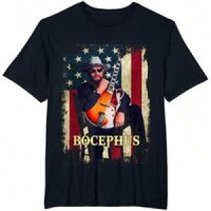 Bocephus Retro Hank Jr Tee Williams Funny Music Flag America T Shirt Cartoon Printing Leisure Tees For Men Valentines Day Gifts