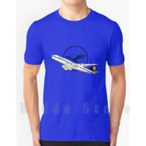 Logo Lufthansa Boeing 747 T Shirt DIY Big Size 100% Cotton Boeing B747 Boeing 747 747 Airplanes Airplane Aesthetic Airport Sky