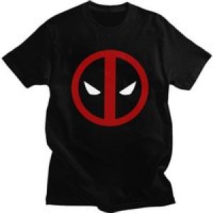 Custom Superhero Tshirt for Men Short Sleeve Casual T Shirt Cool Deadpool Sympol T-shirt Slim Fit 100% Cotton Tee Gift