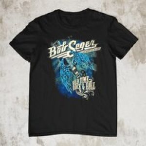 BOB SEGER LIVING INSIDE MY HEART Black Men All size T-shirt