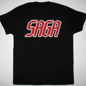 BASIC SHIRT Saga band logo black T short sleeve All sizes TA4513