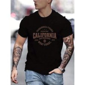 California Dreamer Crew Neck Short Sleeve T Shirt -Soft, Breathable, Slightly Stretchy, Relaxed Fit for Men – Perfect for Summer