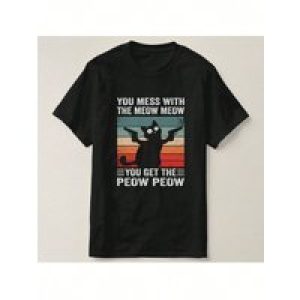 Funny Cat Cat Pattern T-Shirt