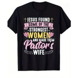 Best Pastor Wife Thanks Church Christian Pastor Wife Gift T-Shirt -180g-100% Cotton T-Shirt