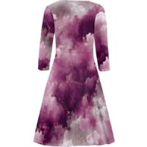 Women 2025 Casual Crew Neck Long Sleeve Midi Dress High Waist Party Tunic Dress