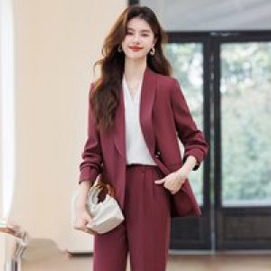 Women’s Office Suit 2 Piece Set Regular Fit Professional Pant Suit for Work Attire 2025 Business Casual Blazer and Trousers