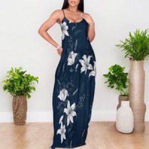 Womens Summer Dresses 2025 Adjustable Strappy Beach Sundress Casual Midi Dres