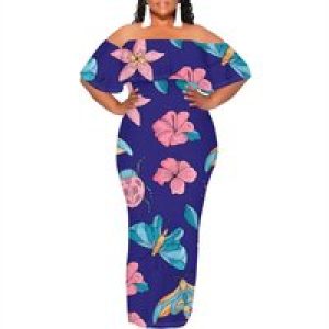 Women’s Fashion 2025 Spring/Summer New Customized Casual Loose Swing Collar Printed Butterfly Beach Dress