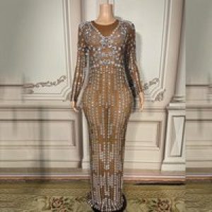 Diamond Birthday Sparkle Diamond Sparkle Dress Evening Prom Sexy Dinner Vestidos Fiesta De Lujo Party High-End Performance Dress