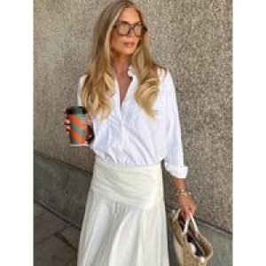 High Waist A- Line Pleated Mini Skirt Women’s Fashion Slimming Versatile Umbrella Skirt Autumn New Big Swing Midi Skirt