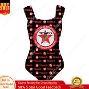 Texaco Swimsuit Wide Strap Women Bathing Suits Personalized Swimwear Pool Party Sexy Bikini Customize Beachwear