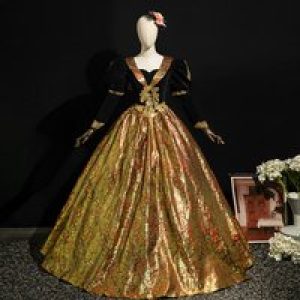 Black French Travel Photo Photography Russian Princess Retro European Clothing Catwalk Annual Performance Dress Vestido De Festa