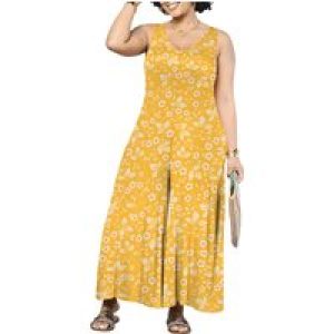 Women’s Jumpsuits Overalls Wide Leg Casual 2025 Rompers Sleeveless Smocked One Piece High Waist Loose Fit with Pockets