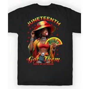 Men’S Vintage Graphic Tee-Where Them Fans At Juneteenth Cowgirl Boots On The Ground, Black Tee