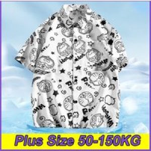 Women Plus Size Shirts Teenage Loose printed Half Sleeved Shirts Summer Thin Collar Tops M-8XL Lady Casual Breathable Clothing
