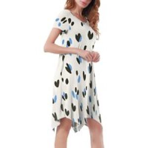 Women’s Casual Summer T Shirt Dress Loose Short Sleeve Tunic Dress with Pocket for Women