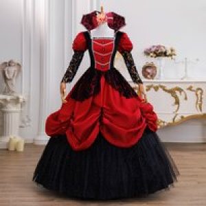 Burgundy Stand-up Collar Halloween Witch Court Costume Travel Photo Vampire French Banquet Catwalk Princess Dress Vestido Festas