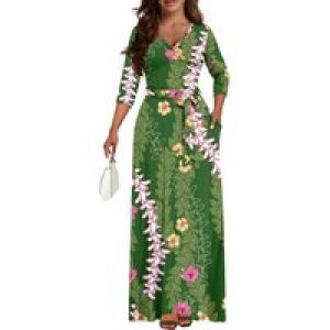 Hawaii Festival Celebration Puakenikeni Lei Dress 2025 | Premium Custom POD Service | Resort Bestseller Island Style