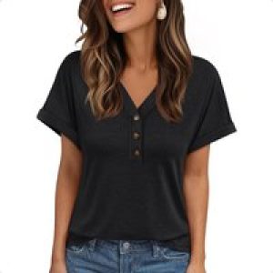 AUTOMET Short Sleeve V Neck T Shirts Womens Cap Sleeve Summer Casual Dry Tops