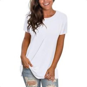 Saloogoe Womens Loose Fit Tshirts Short Sleeve Summer Tops Casual Workout Yoga Tunic T Shirts Tops