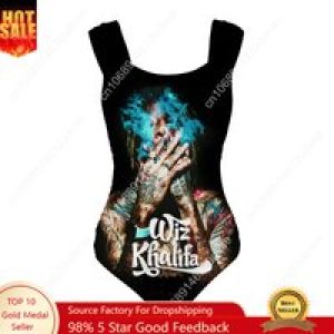 Wiz Khalifa Swimsuit Wide Strap Women Bathing Suits Personalized Swimwear Pool Party Sexy Bikini Customize Beachwear