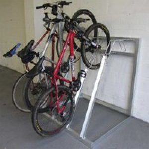 4 Cycle Vertical Bike Rack 1400mm Wide – Galvanised Finish