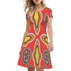 Cheap round neck dress Polynesian ele tribal design custom elegant dress Pacific island art evening Samoan dress