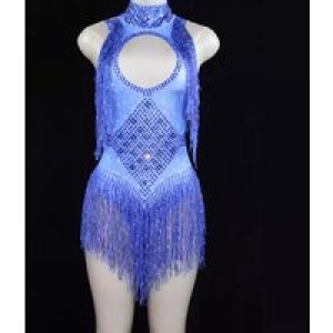 Birthday Party Sexy Stage Show Costume Bar Dj Turtleneck Diamond Fringed Stretch Onesie Skirt Vestidos Elegantes Mujer De Fiesta