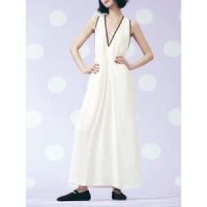 Faionable V-Ne Svel Dr Women’s High Waist Long Gown Summer New Arrival Ele Trimmed Clothing Par Wear