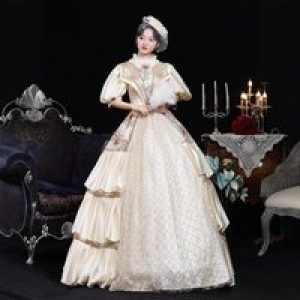 European Medieval Aristocratic Court Dress Retro Court Style Drama Studio Photo Performance Clothes Evening Dress Women 웨딩드레스 미니